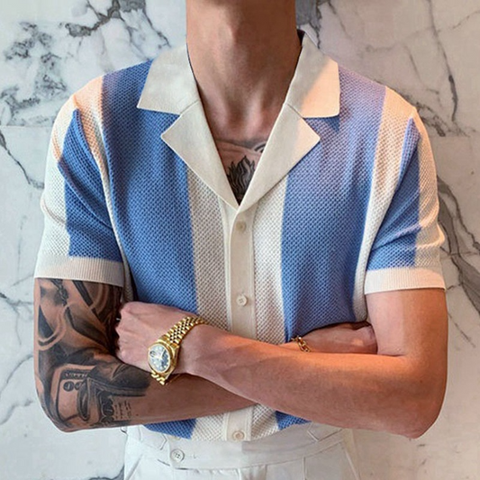 Summer Shirt Collar Sweater for Men