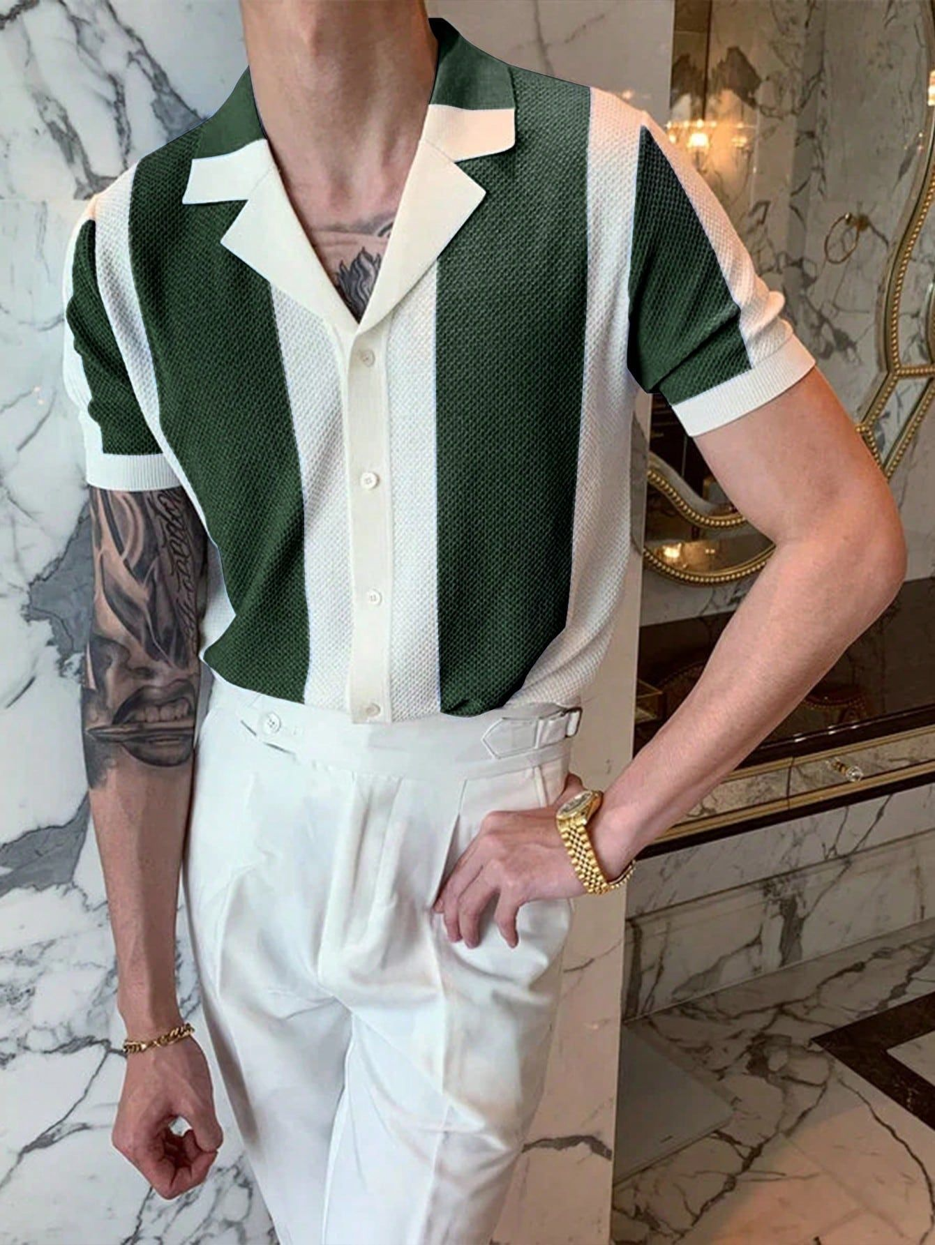 Summer Shirt Collar Sweater for Men